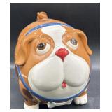 Dog cookie jar, small crack as pictured/chip