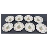 Set of 8 Christmas dinner plates