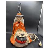 Vintage Halloween ceramic witch light