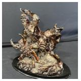 Metal Indian buffalo statue metal