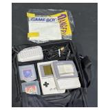 Vintage game boy game/bag