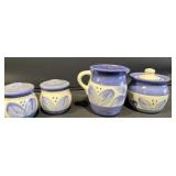 Pfaltzgraff salt and pepper shakers/jar/pitcher