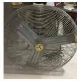 Large industrial fan with bracket