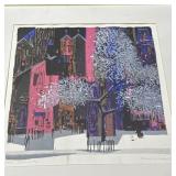 Ron Wetzel signed picture bird lady water color?