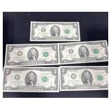 5- $2.00 bills