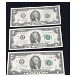 3- $2.00 bills