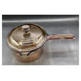 Glass corning pan with lid