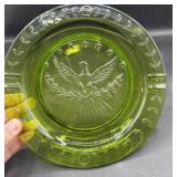 MCM large green American Eagle ashtray