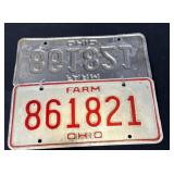 1980 Farm, Ohio license plates