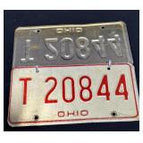 Vintage Ohio license plates