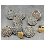 Vintage military buttons