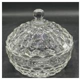 American Fostoria candy dish with lid