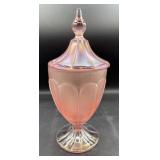 Fenton large pink iridescent 10.5 inch tall