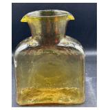 Blenko art glass water pitcher 8 inch tall