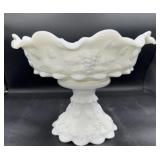 West Moreland, milk glass, large centerpiece on