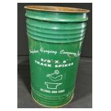 Vintage track spikes metal can