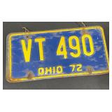Pair of Ohio 1972 license plate