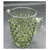 Fenton olive green small pitcher