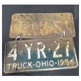 1956 truck Ohio license plates