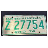 1974 Ohio license plate