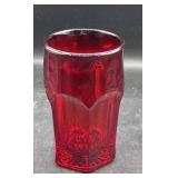 Ruby, red glass 5 inch drinking glass