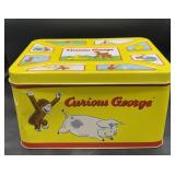 Curious George large metal container