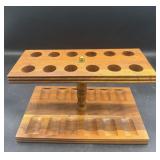 Wooden smoking pipe display