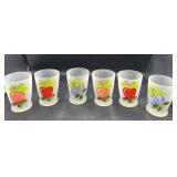 MCM hand painted glasses fruits
