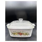 Corning ware dish with lid 6 inch wide