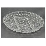 American Fostoria oval divided dish