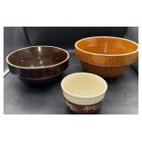 Primitive crock bowls  cracked/chips