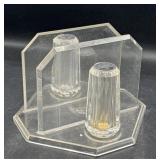 Salt and pepper and napkin stand