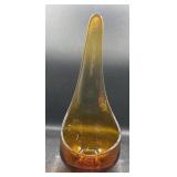 MCM large glass candle holder 14' tall