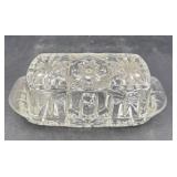Glass butter dish
