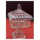 Antique glass wedding compote