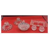 Crystal candy dish candle holders, miscellaneous