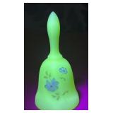 Fenton uranium handpainted/signed miniature bell