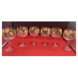 Franciscan Desert Rose stemmed goblets