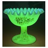 Fenton hand painted/signed uranium