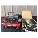 Craftsman 2 gallon air, compressor and buffer