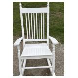 Large wooden white rocker