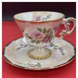 June rose tea cup/saucer