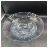 Large glass bowl 3 footed 11.5ï¿½ wide