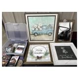 Large amount of household items, pictures, DVDs