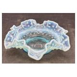 Fenton blue opalescent dish