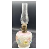 Antique early American miniature oil lamp 9 inch