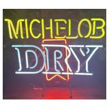 Michelob Dry neon beer sign works