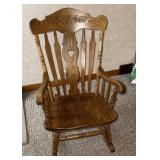 Large oak rocker
