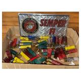 Empty shotgun shells/semper license plate