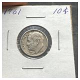 1961 silver dime